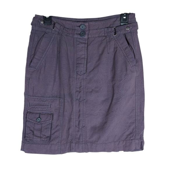 Daughters of the Liberation Utility Skirt 4 Purple Cargo Pockets Rugged Chic - Picture 1 of 13